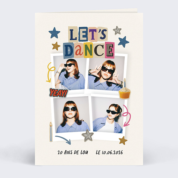 Invitation anniversaire Journal déchiré