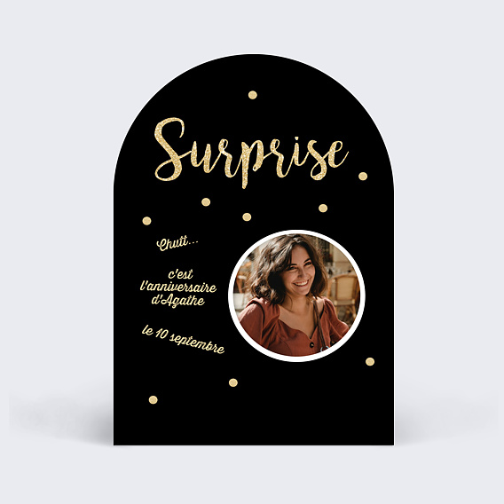 Invitation anniversaire Surprise chic
