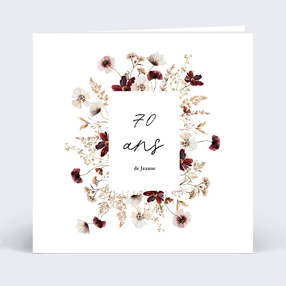 Invitation anniversaire Jardin Sauvage