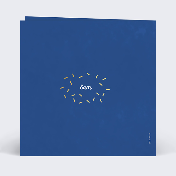 Invitation anniversaire Paillettes Plats Verso