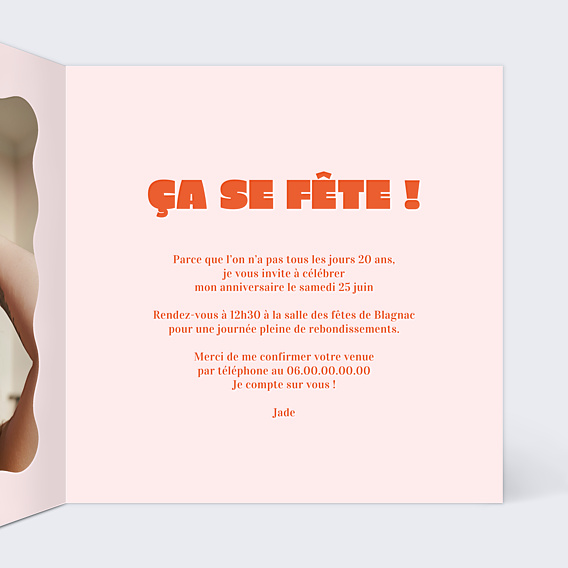 Invitation Anniversaire Adulte Pêle-mêle de fête