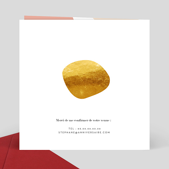 Invitation anniversaire Couleurs d'Été Verso