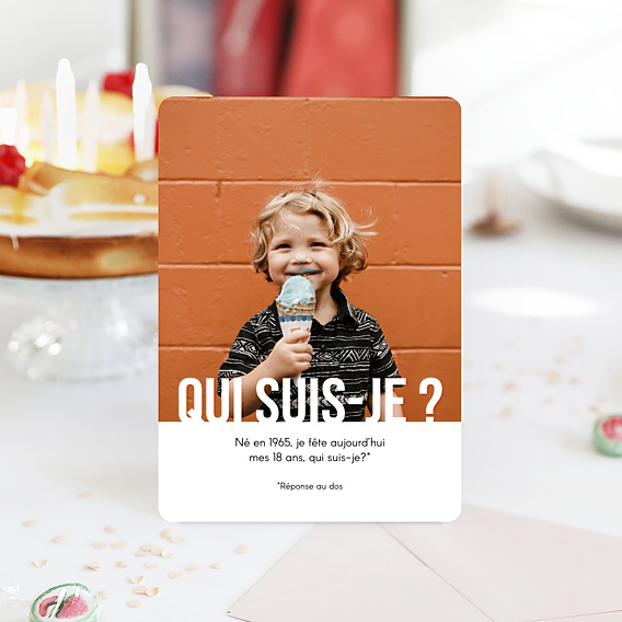 Invitation Anniversaire Adulte Typographie Blanc