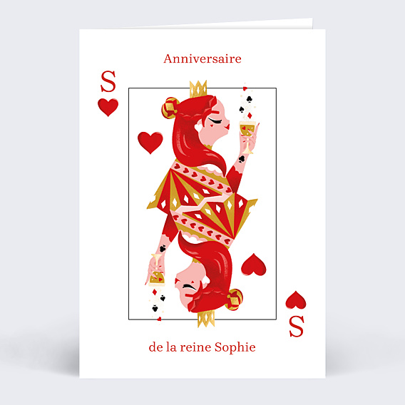 Invitation anniversaire Reine