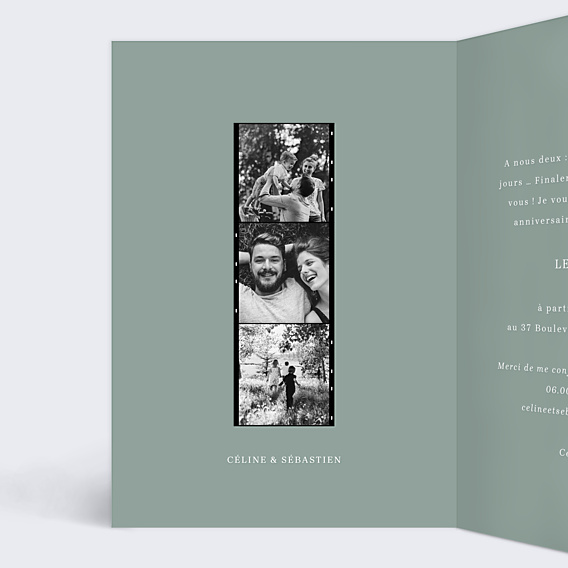 Invitation Anniversaire Adulte Pellicule Souvenirs