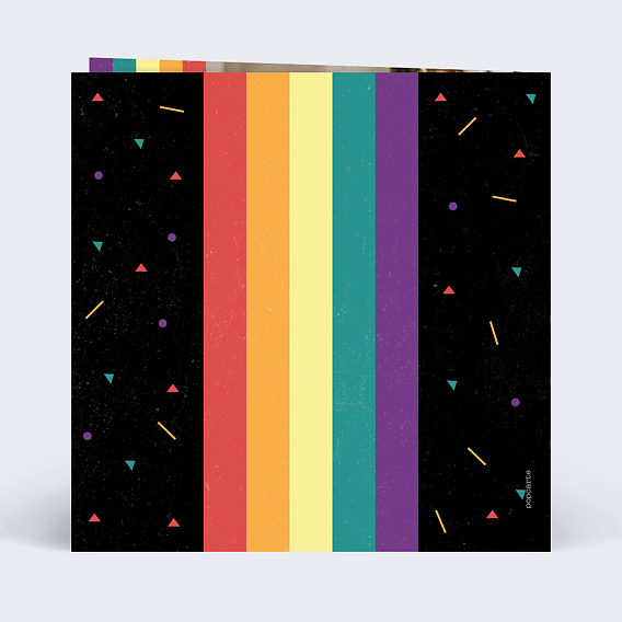 Invitation anniversaire Cassette Disco Verso