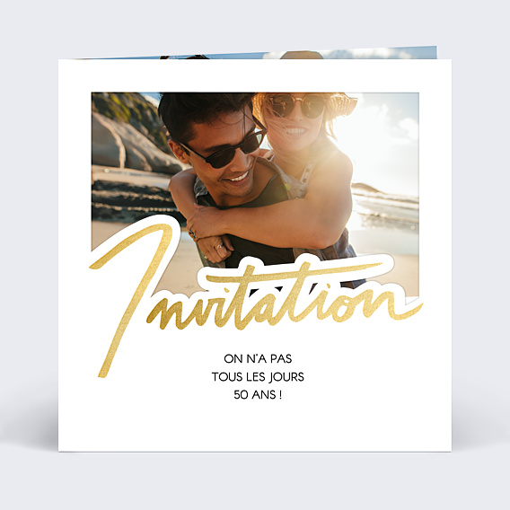 Invitation anniversaire Calligraphie