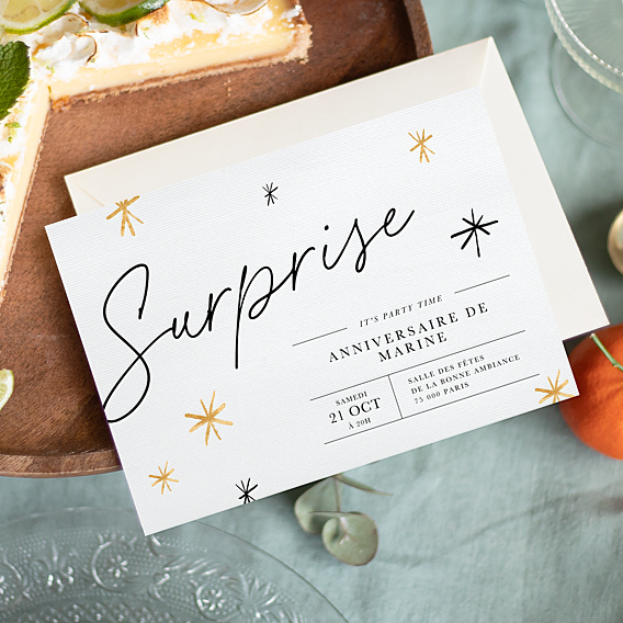 Invitation Anniversaire Adulte Jolie Surprise