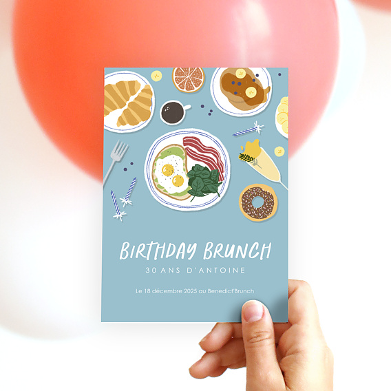 Invitation anniversaire Brunch Après 4