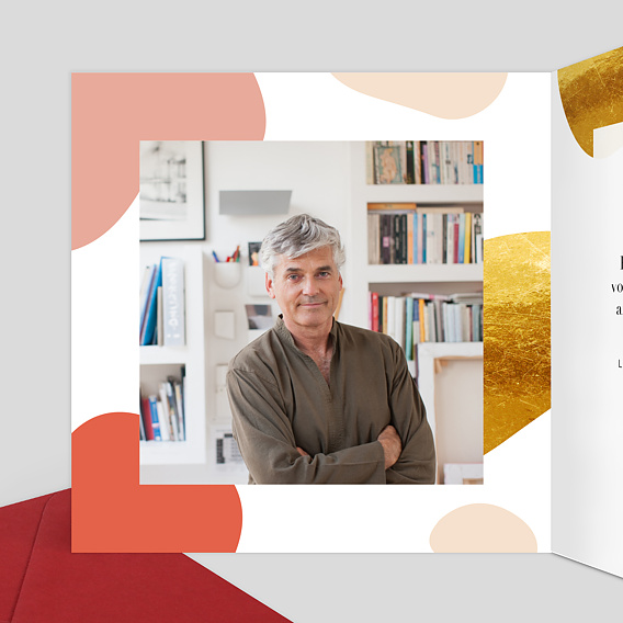 Invitation anniversaire Couleurs d'Été Intérieur Gauche