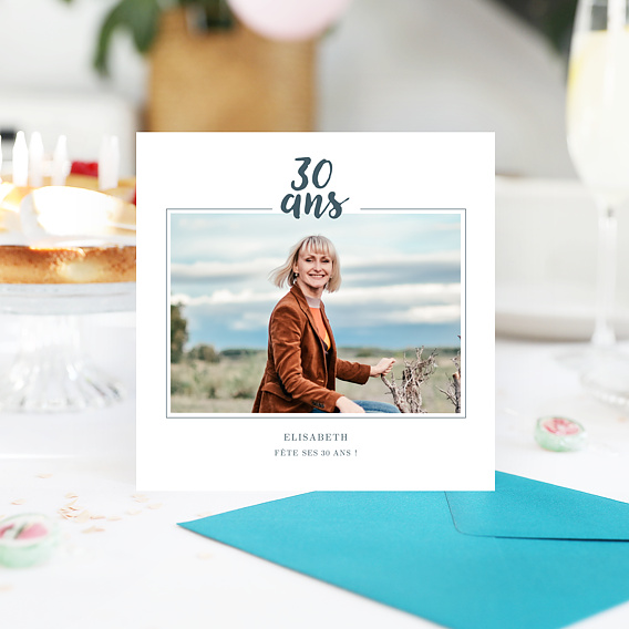 Invitation anniversaire Cadre Élégant Après 4