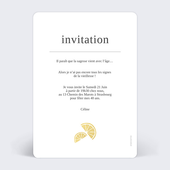 Invitation Anniversaire Adulte Trinquons