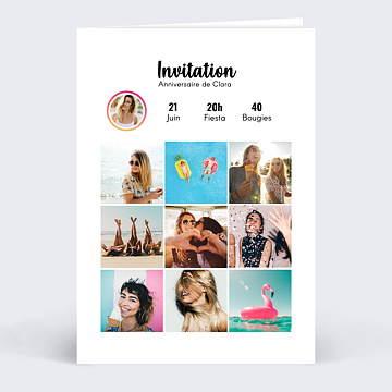 Invitation Anniversaire 40 Ans Popcarte Invitation Anniversaire 40 Ans Popcarte