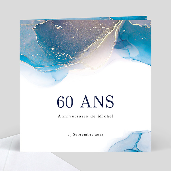 Invitation Anniversaire 60 ans - Popcarte