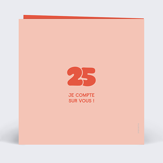 Invitation Anniversaire Adulte 25 bubble
