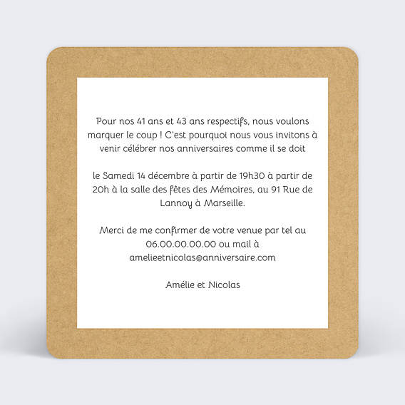 Invitation Anniversaire Adulte Fanions Bucoliques Pleine Page