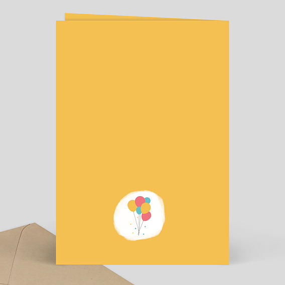 Invitation anniversaire Multicolore Verso