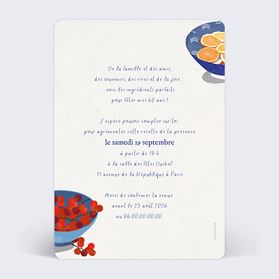 Invitation Anniversaire Adulte Recette Anniversaire