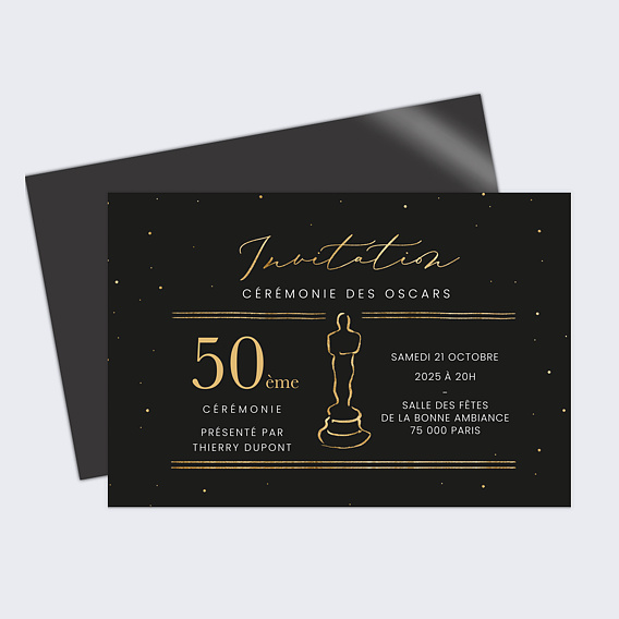 Invitation anniversaire Cérémonie des Oscars