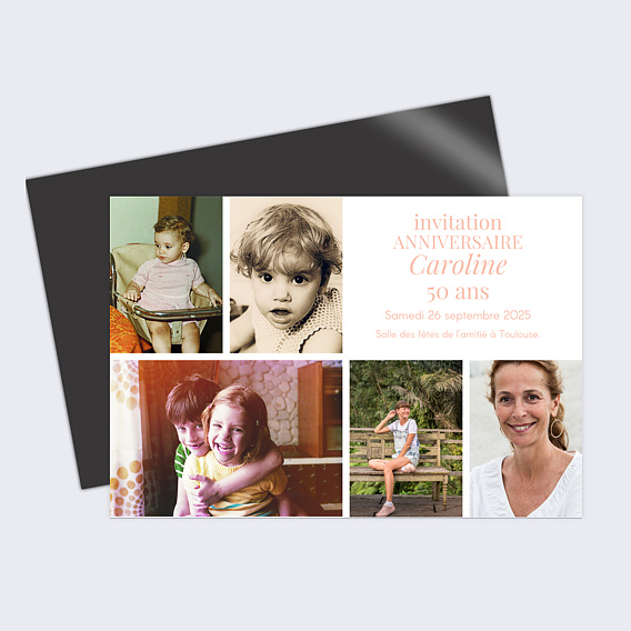 Invitation anniversaire Joli Multi