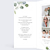 Invitation anniversaire Cadre Ocre Eucalyptus Intérieur Gauche