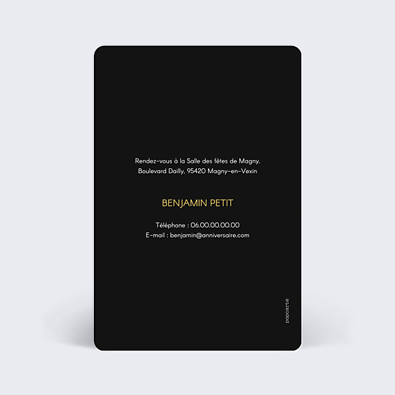 Invitation Anniversaire Adulte Quarante Chic