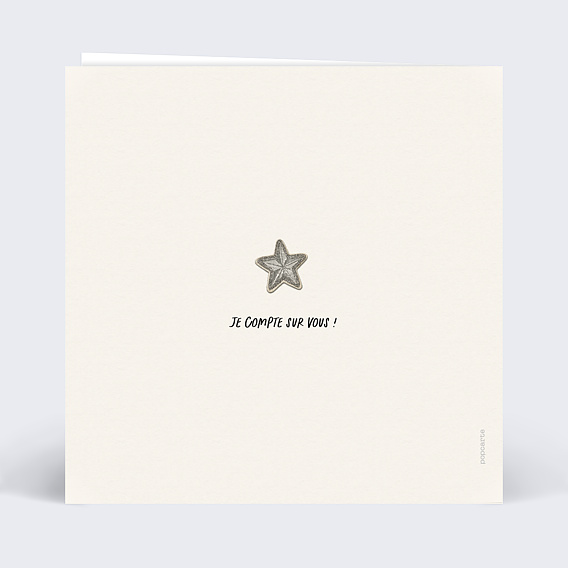 Invitation anniversaire Caméra vintage Verso