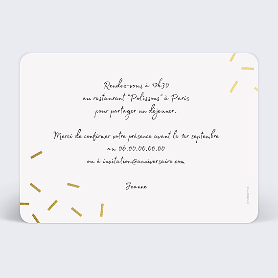 Invitation Anniversaire Adulte 90 ans Chic