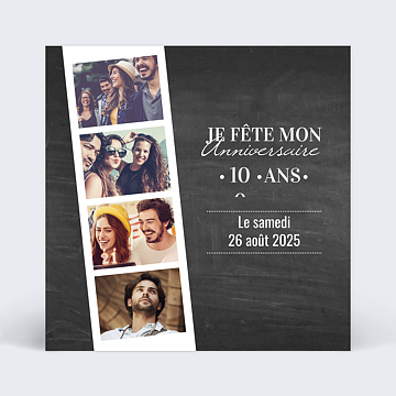 Invitation Anniversaire Adulte Photomaton Ardoise