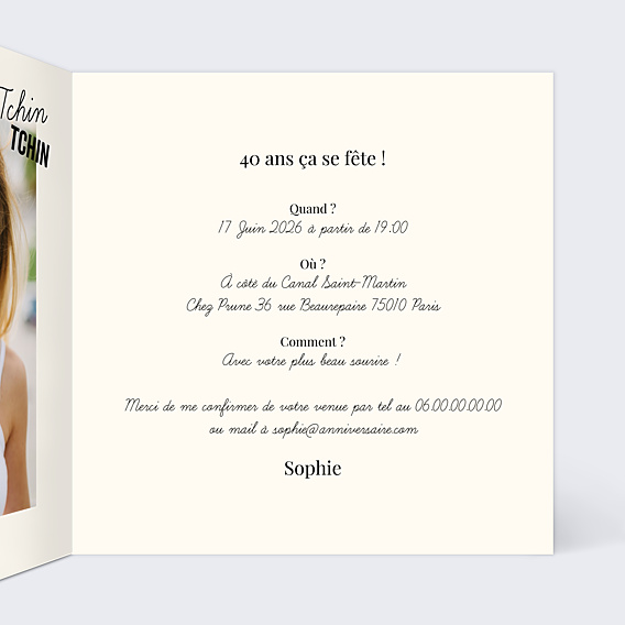 Invitation Anniversaire Adulte Spritz