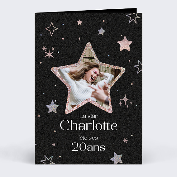 Invitation anniversaire Silver Star