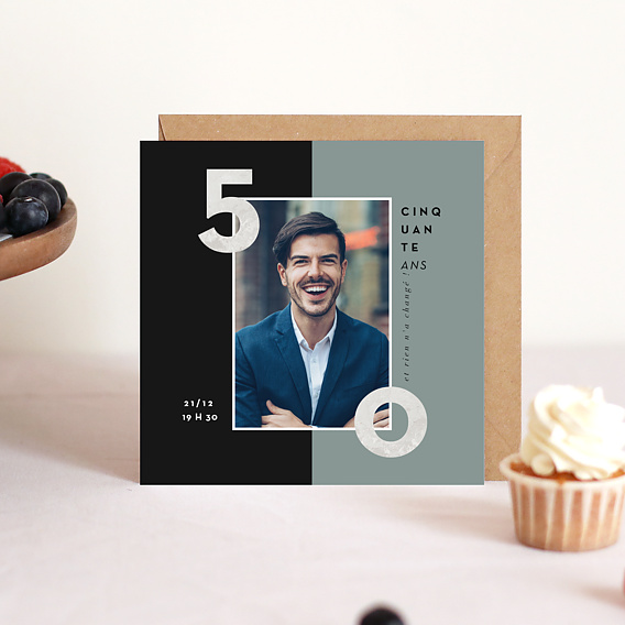 Invitation Anniversaire Adulte 50 ans Vintage