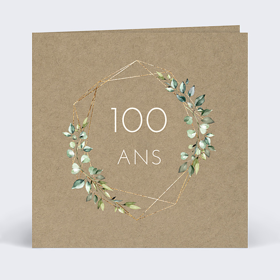 Invitation anniversaire Eucalyptus Elégant