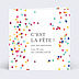 Invitation anniversaire Confettis Colorés