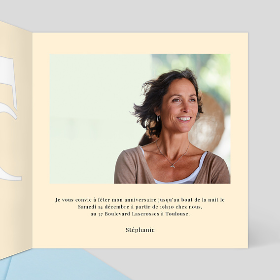 Invitation Anniversaire Adulte Découpe 50