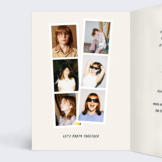 Invitation Anniversaire Adulte Journal déchiré