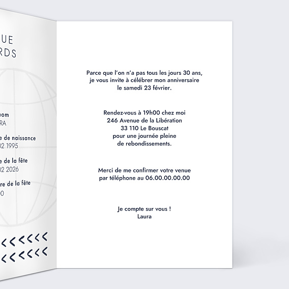 Invitation Anniversaire Adulte Passeport