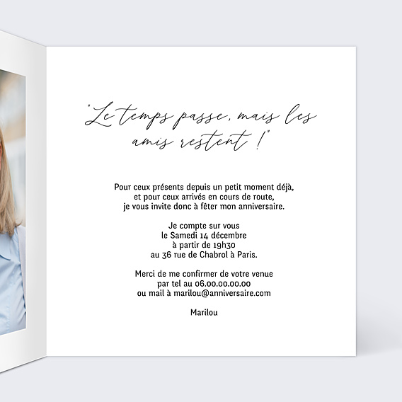Invitation Anniversaire Adulte Dorure Anniversaire