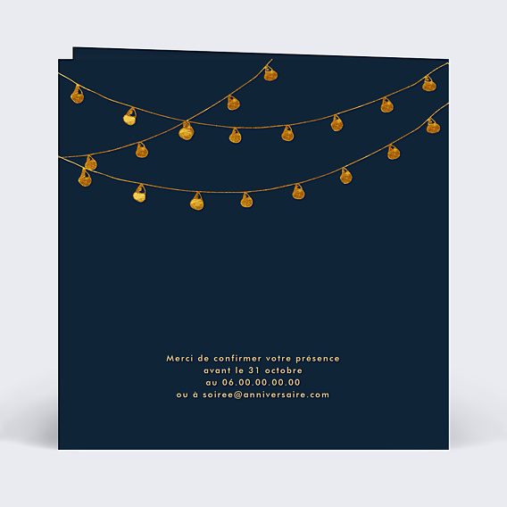 Invitation Anniversaire Adulte Guinguette simple