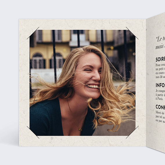 Invitation anniversaire Dictionnaire Intérieur Gauche