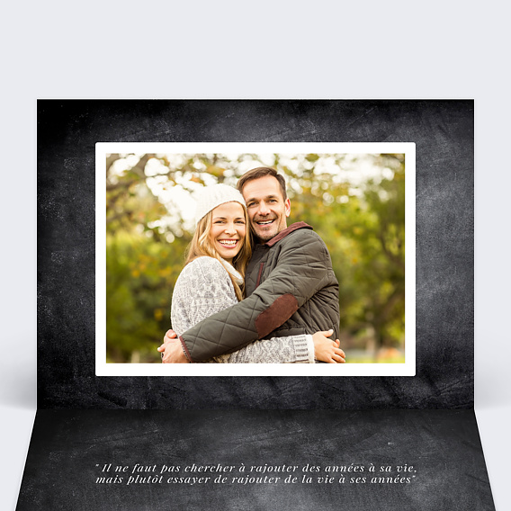 Invitation anniversaire Avant-Après Multi Anniversaire Intérieur Gauche