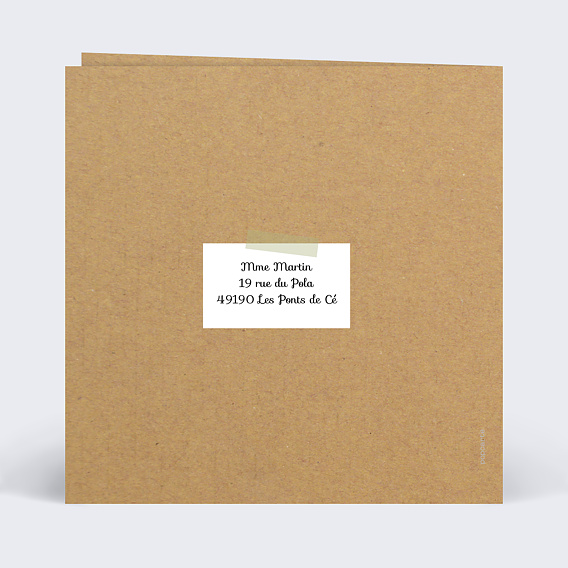 Invitation anniversaire Avant-Après Kraft Verso