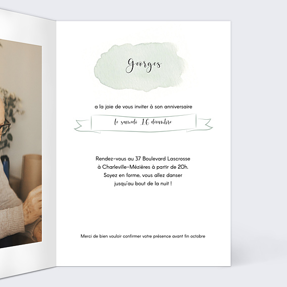 Invitation Anniversaire Adulte Tempo