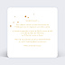 Invitation anniversaire Golden Dots Verso