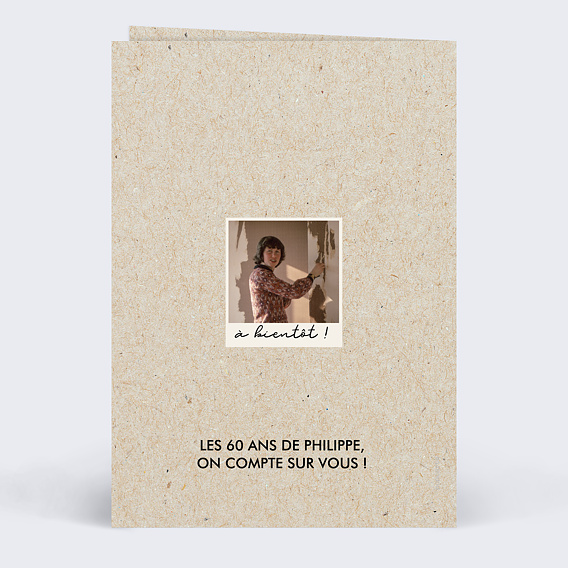 Invitation anniversaire Autodérision Age Verso