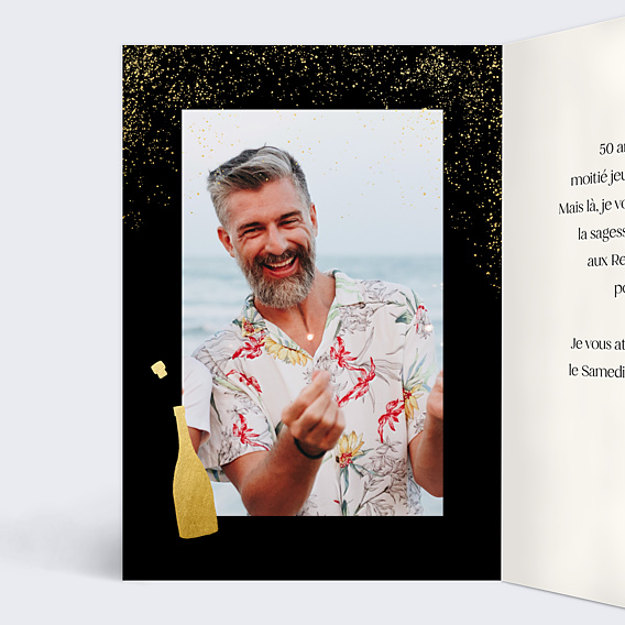 Invitation Anniversaire Adulte Champagne Festif