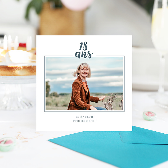 Invitation anniversaire Cadre Élégant Après 4