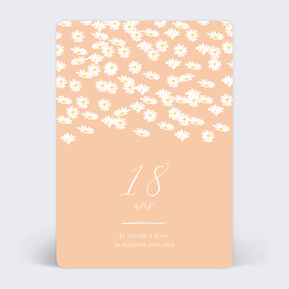 Invitation Anniversaire Adulte Marguerite