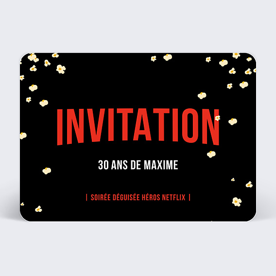 Invitation Anniversaire Adulte Héros de Séries
