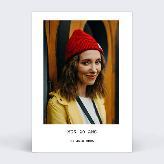 Invitation anniversaire PolaroĂŻd Simple
